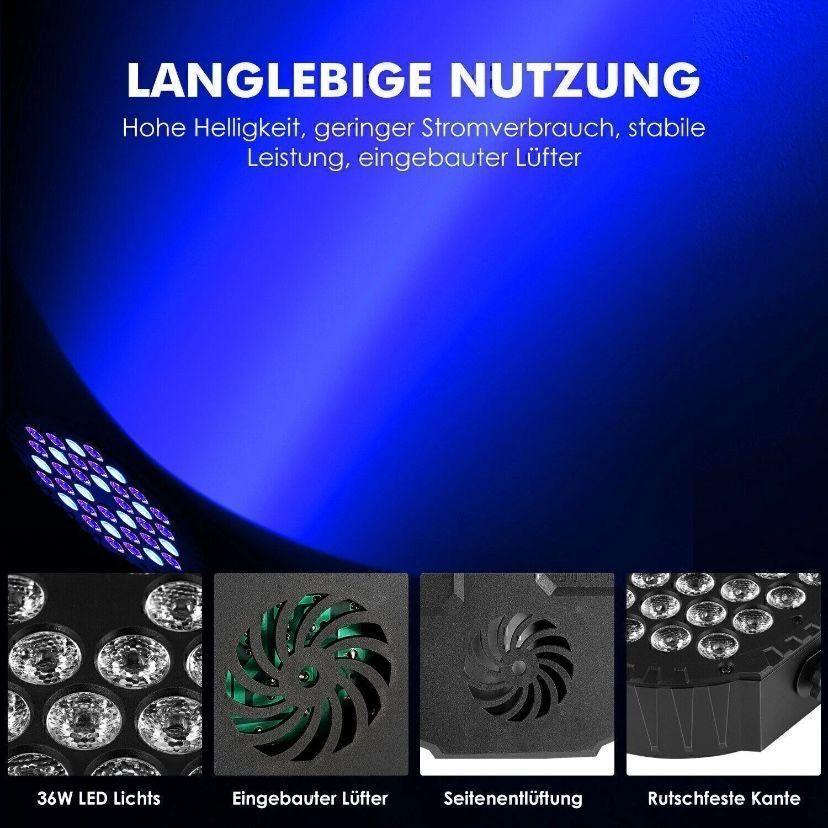 4x RGB LED Par-Lichter Bühnenbeleuchtung