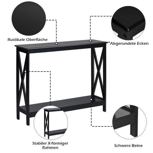 Konsolentisch Kommode Schwarz