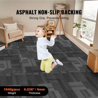 Teppichfliesen 24er Set Grau 61×61cm