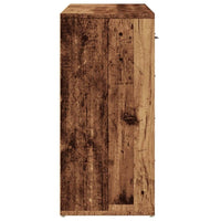 Sideboard mit 4 Schubladen & 2 Türen im Altholz-Look 88 cm
