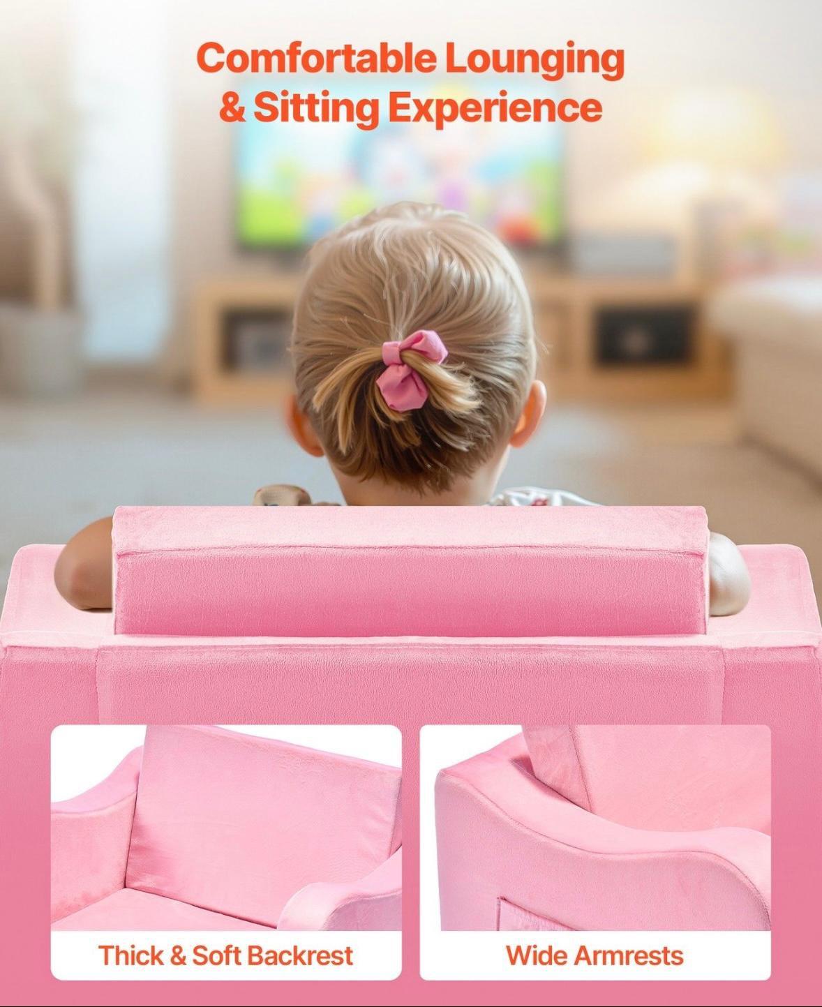 Multifunktionales 2-in-1 Kindersofa – Mini-Couch & Schlafbett