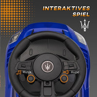 Maserati GT2 Kinder Rutschauto mit Musik & Stauraum