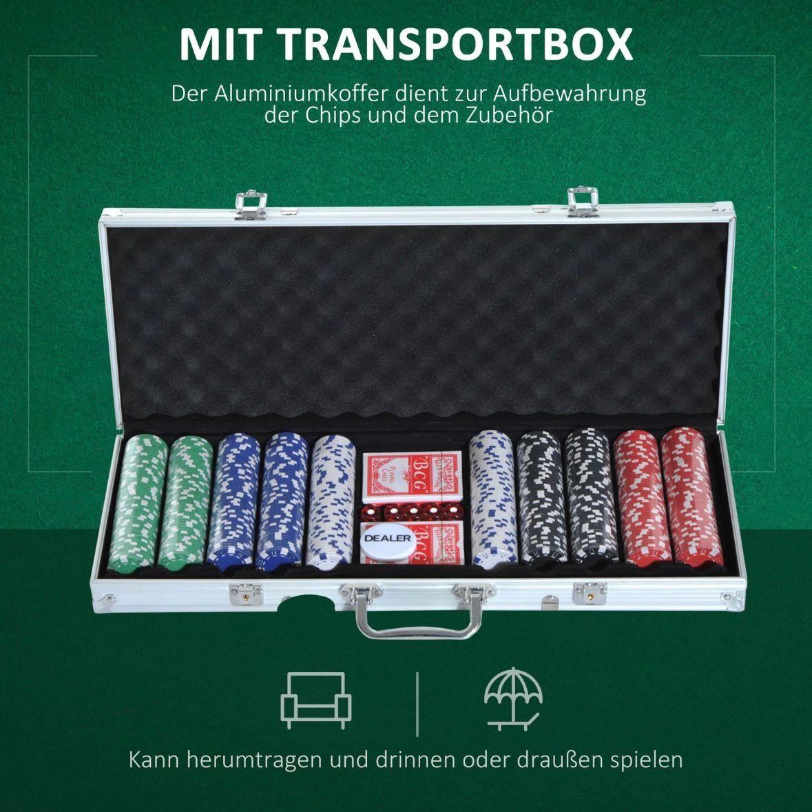 Pokerkoffer Set 500 Chips – Casino Komplettset
