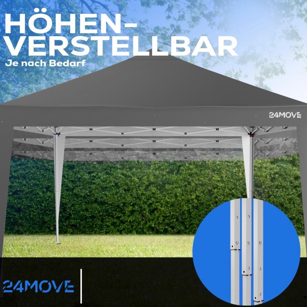 Pavillon 3×3m moderner Sonnenschutz für Garten & Terrasse