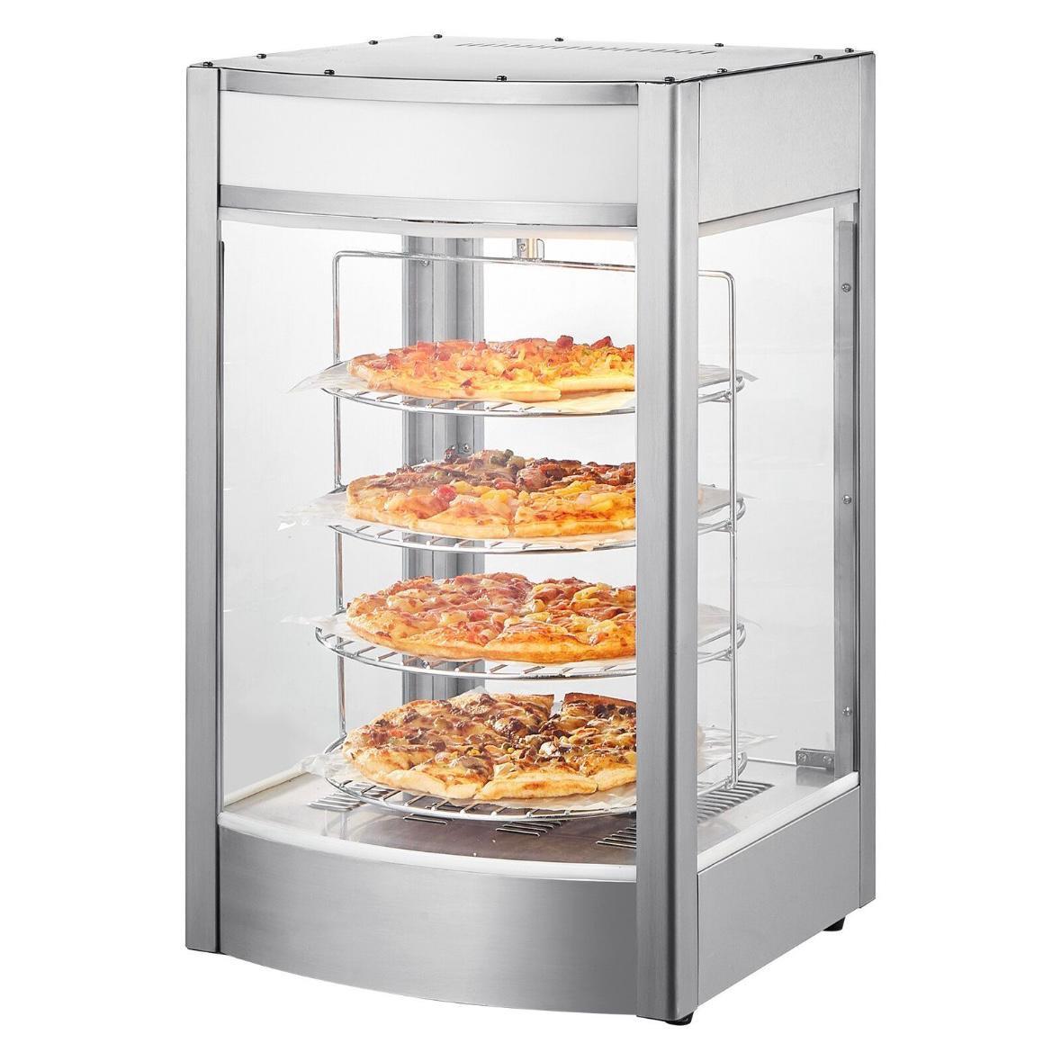 Speisenwärmer mit Rotation Pizza Wärmer 4 Etagen