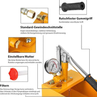 Druckprüfpumpe 25Kg manuell tragbar