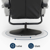 Moderner Relaxsessel mit Hocker drehbar & verstellbar
