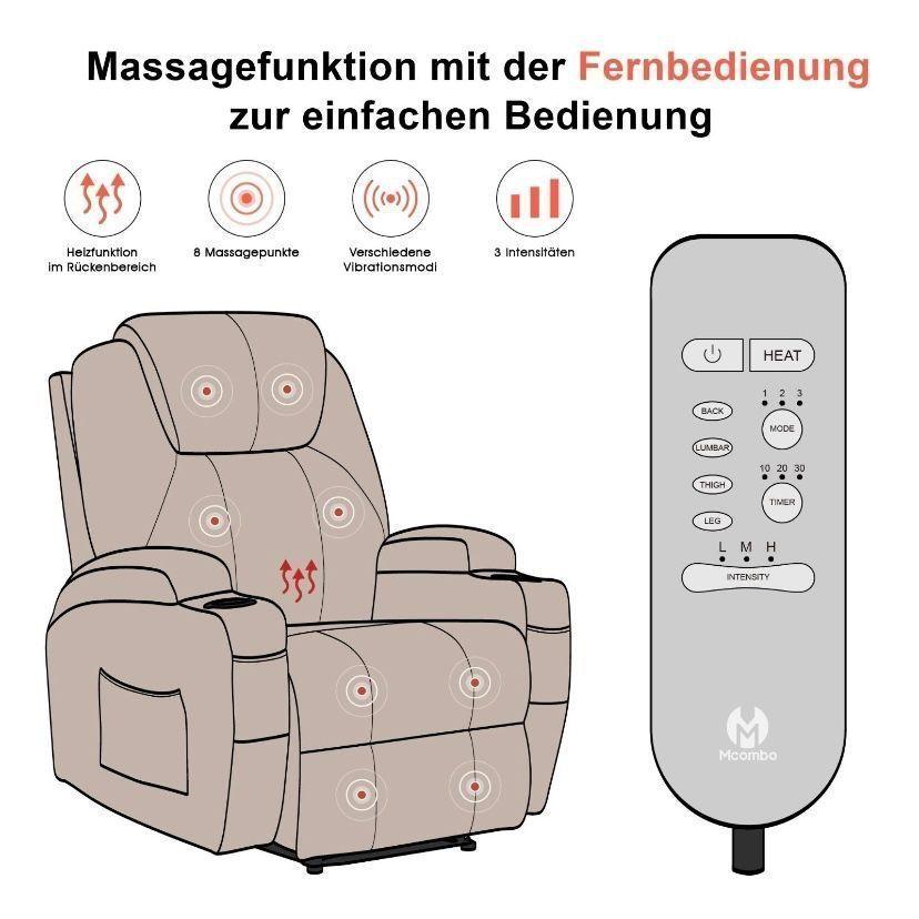 Elektrischer Massagesessel Relaxsessel & Heizung