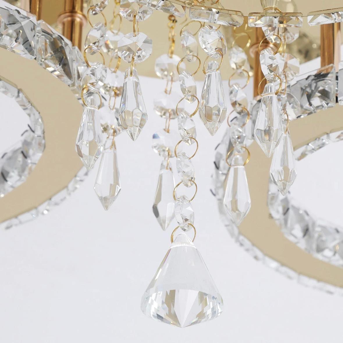 Kristall-LED-Deckenleuchte Modernes Ringdesign