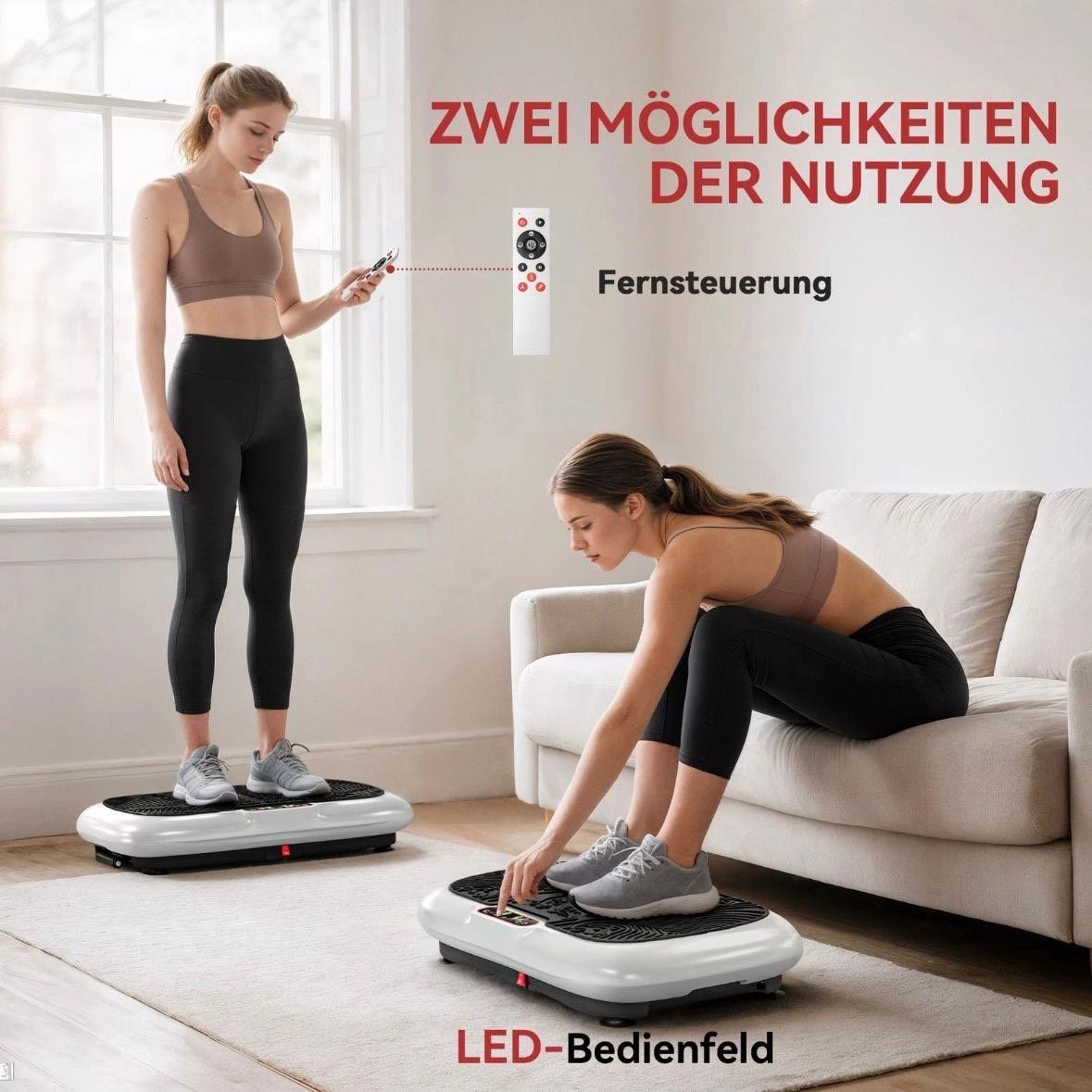 Vibrationsplatte mit Fitnessbändern
