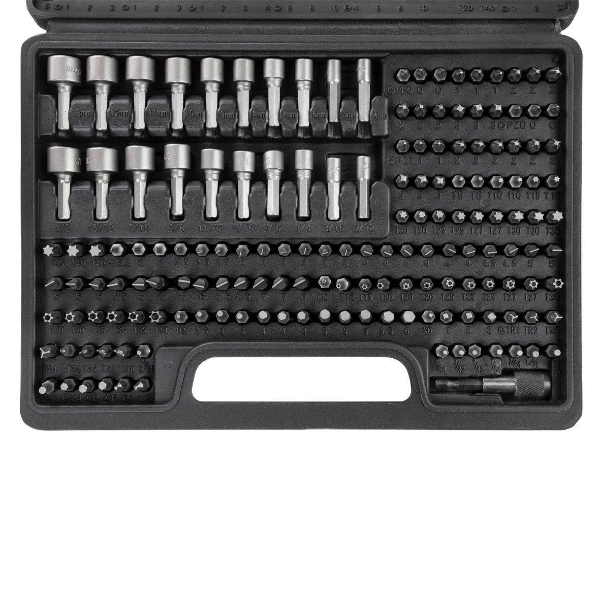 208tlg Bit-Satz aus Chrom-Vanadium-Stahl im Systemkoffer
