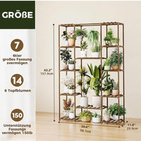 Pflanzenständer Holz 4 Ebenen Blumenregal Pflanzenregal Hängefunktion