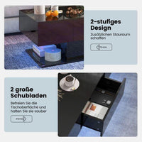 LED Couchtisch mit Schubladen
