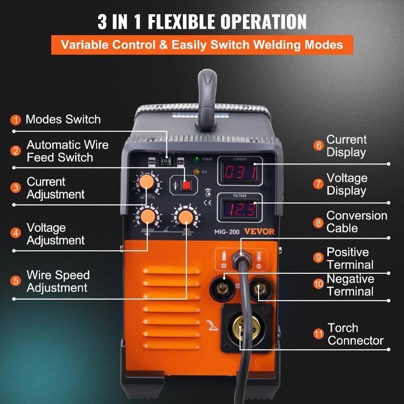Inverter Schweißgerät 200A MMA TIG