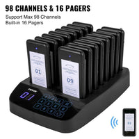 16x Drahtloses Pager-System Restaurant Funkrufanlage