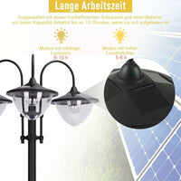 Solar Gartenleuchte 3 Lampenschirme Außenleuchte 189cm
