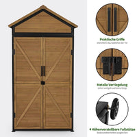 Gartenschrank Holz Geräteschrank Gerätehaus Werkzeugschrank