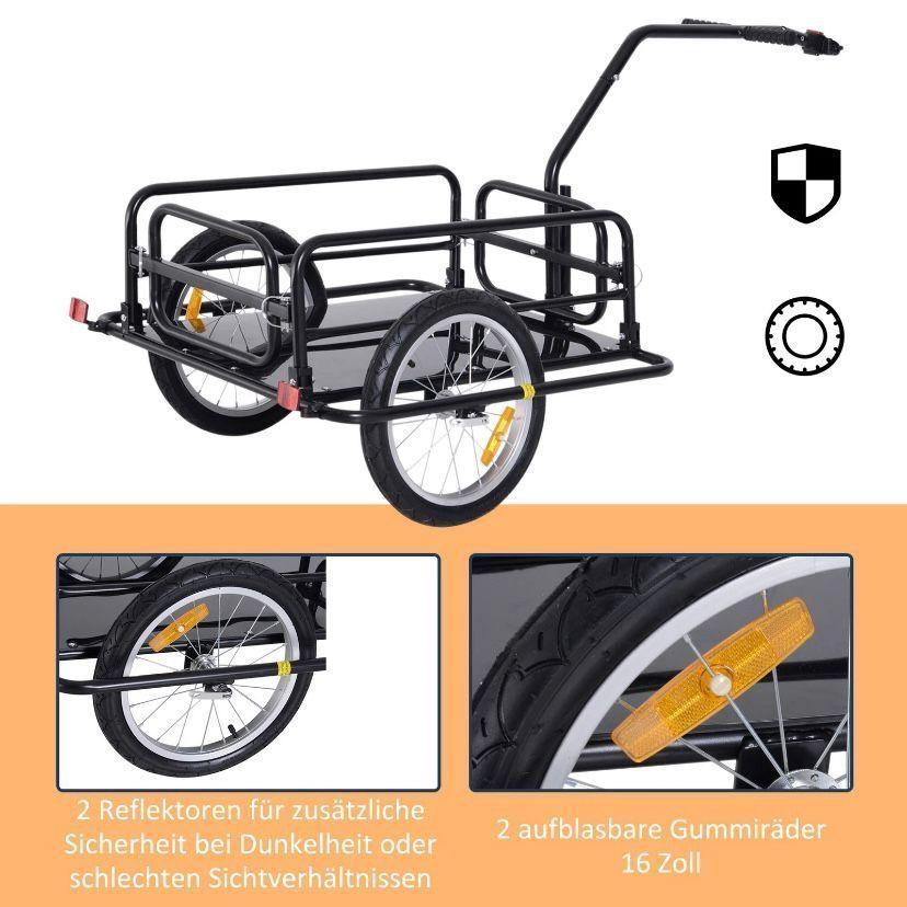 Fahrradanhänger Lastenanhänger 40kg klappbar