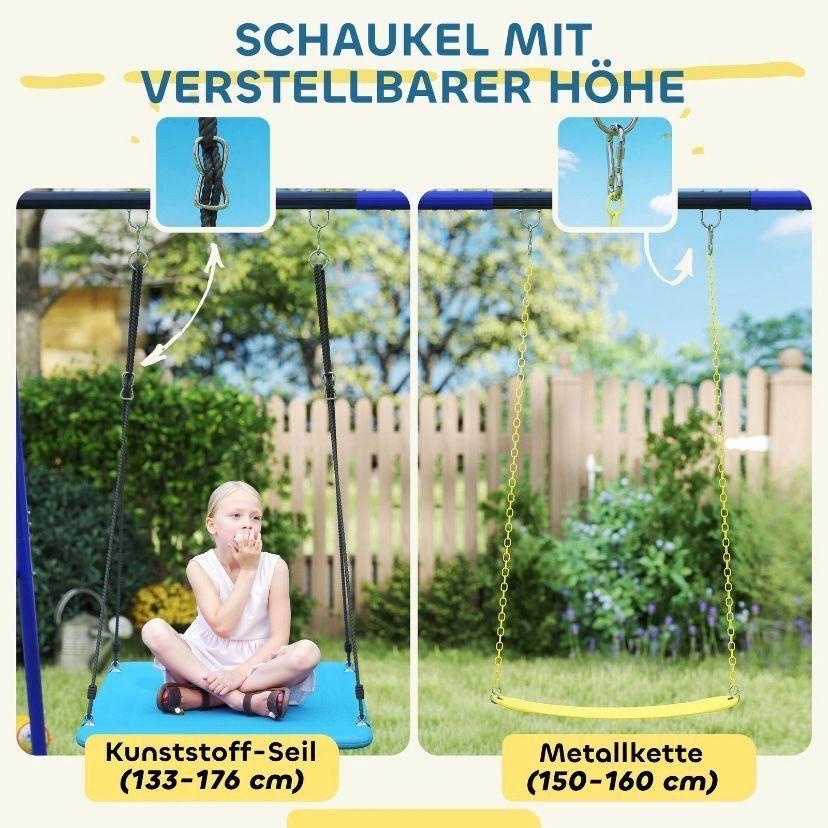 Schaukelgestell mit 3 Schaukeln Gürtelschaukeln & Plattformschaukel