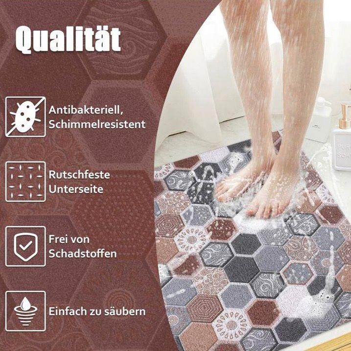 Rutschfeste PVC-Duschmatte 80×80cm Anti-Rutsch Badematte