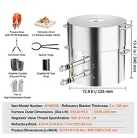 Propan 16kg Schmelzofen Set Metall Gießofen