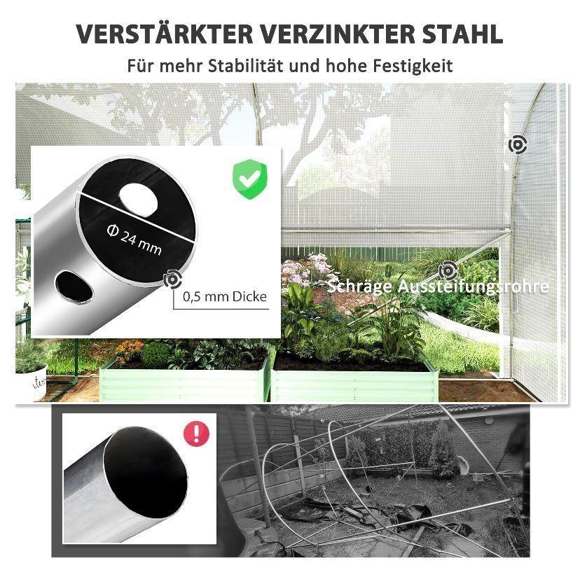 Foliengewächshaus 3×2×2 m Garten Gewächshaus