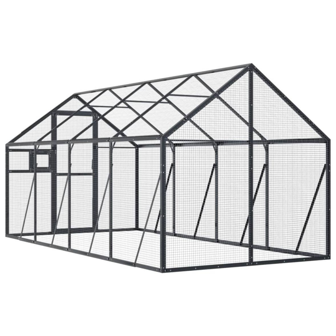 Alu-Voliere Vogelvoliere Vogelhaus 4x1,79m Voliere