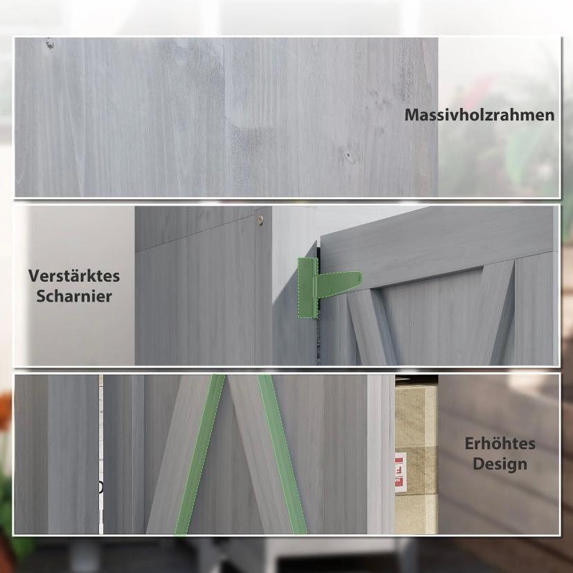 Gartenschrank Holz 160cm Geräteschrank Schrank