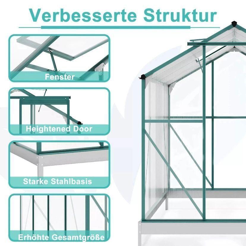 Aluminium Gewächshaus Polycarbonat Garten