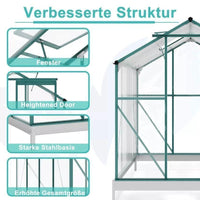 Aluminium Gewächshaus Gartenhaus Polycarbonat Garten