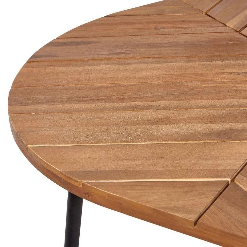 Gartentisch Akazienholz Rund Holztisch Terrasse