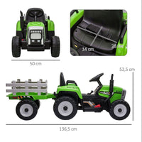 Kinder Elektro Traktor mit Anhänger 12V