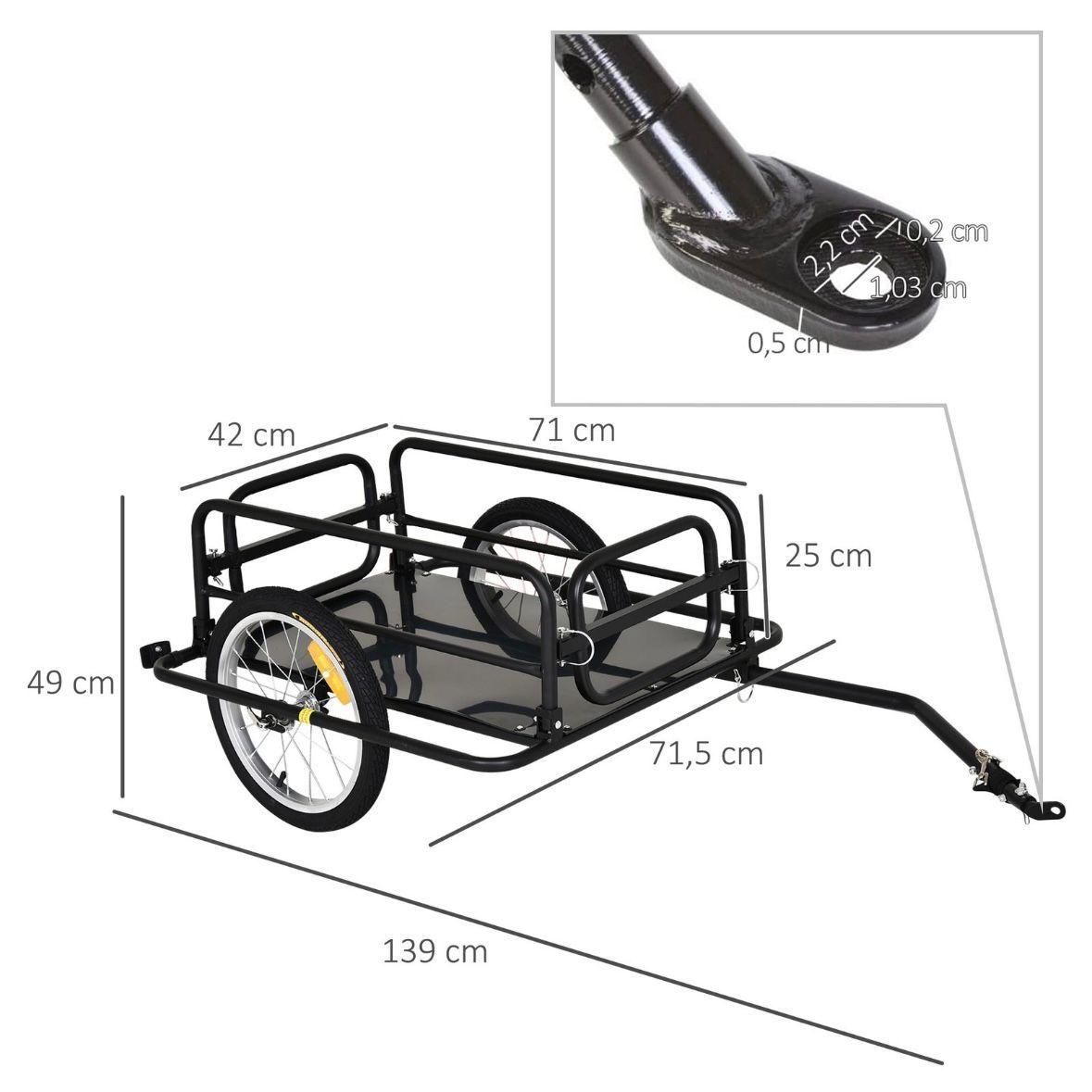 Fahrrad Lastenanhänger 40kg Transportanhänger