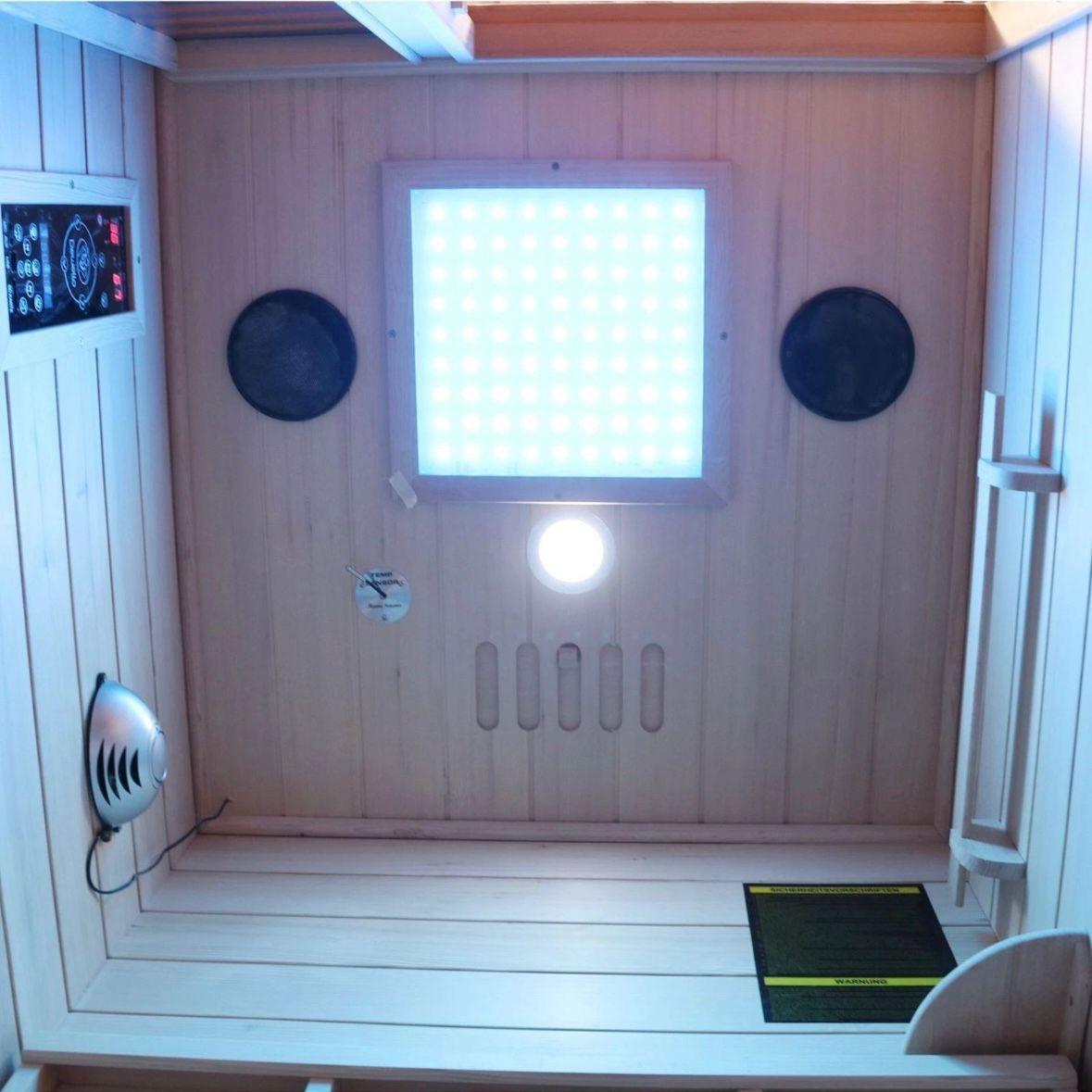 Infrarotkabine für 1 Person mit LED-Farblicht Audio & Ionisator