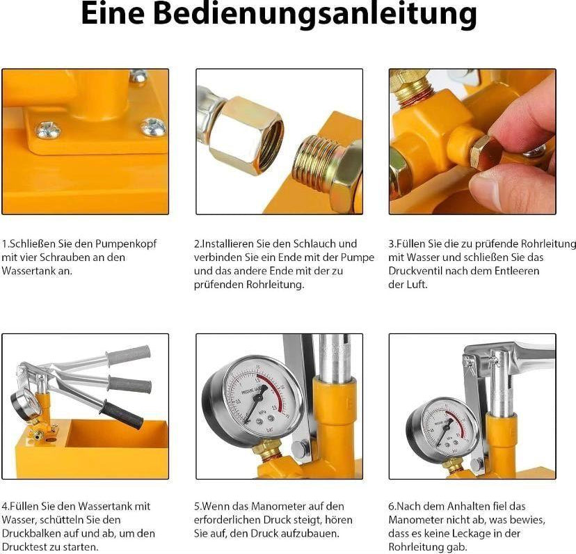 Druckprüfpumpe 25Kg manuell tragbar