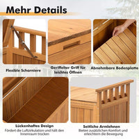 Gartenbank mit Stauraum Holz 2 Sitzer 209L
