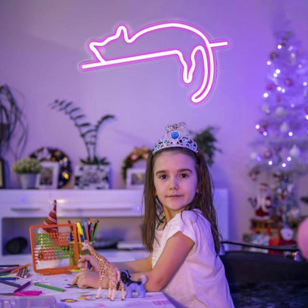 LED Neon Schild Katze