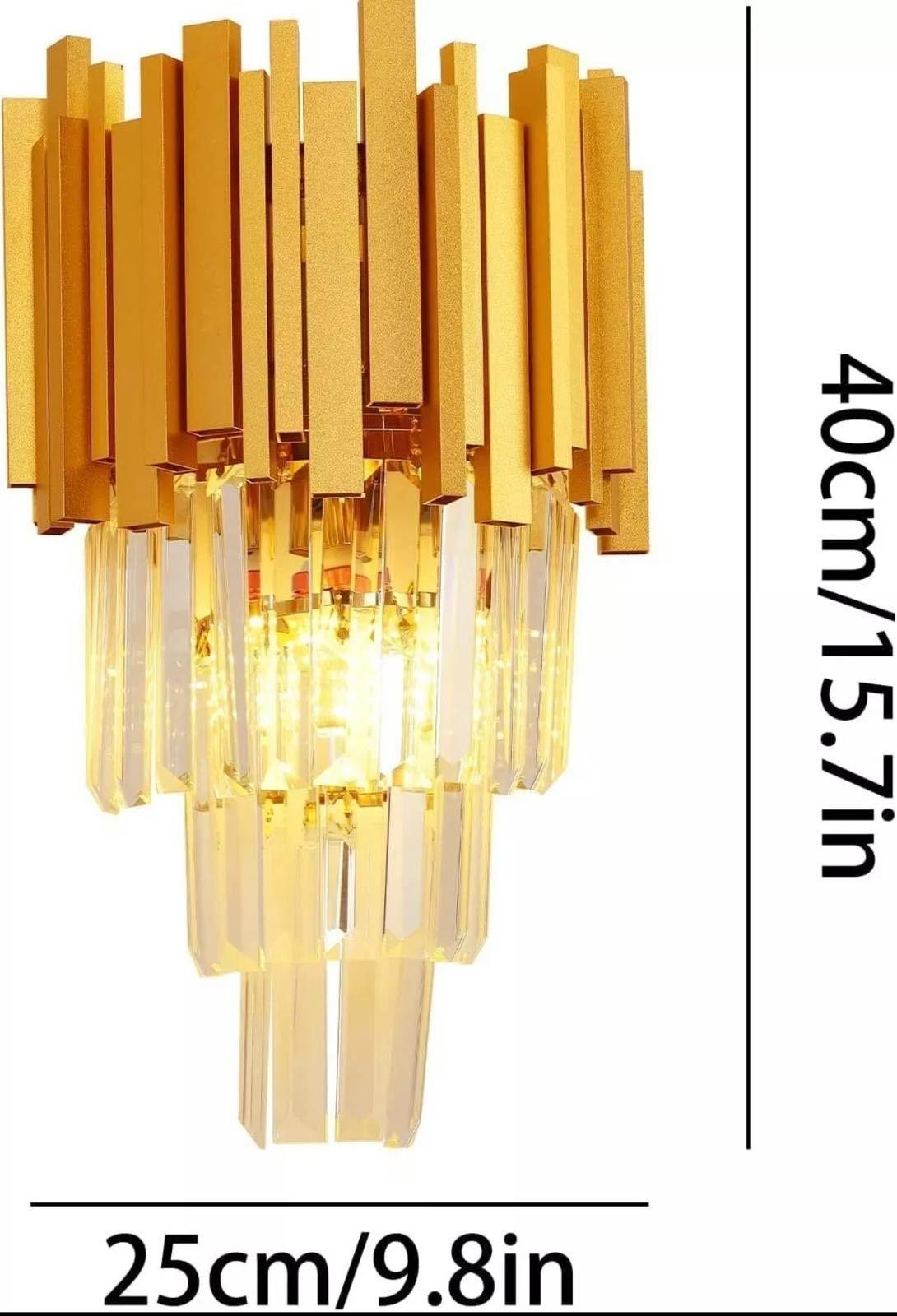 Kristall Wandleuchte Gold LED 40W Modern