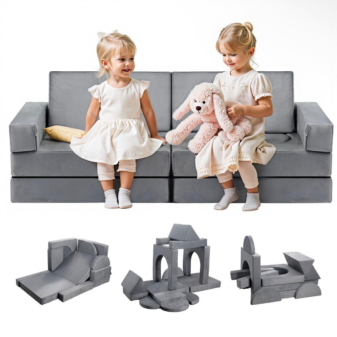14tlg Modulares Kinder Spiel- & Kuschellandschaft