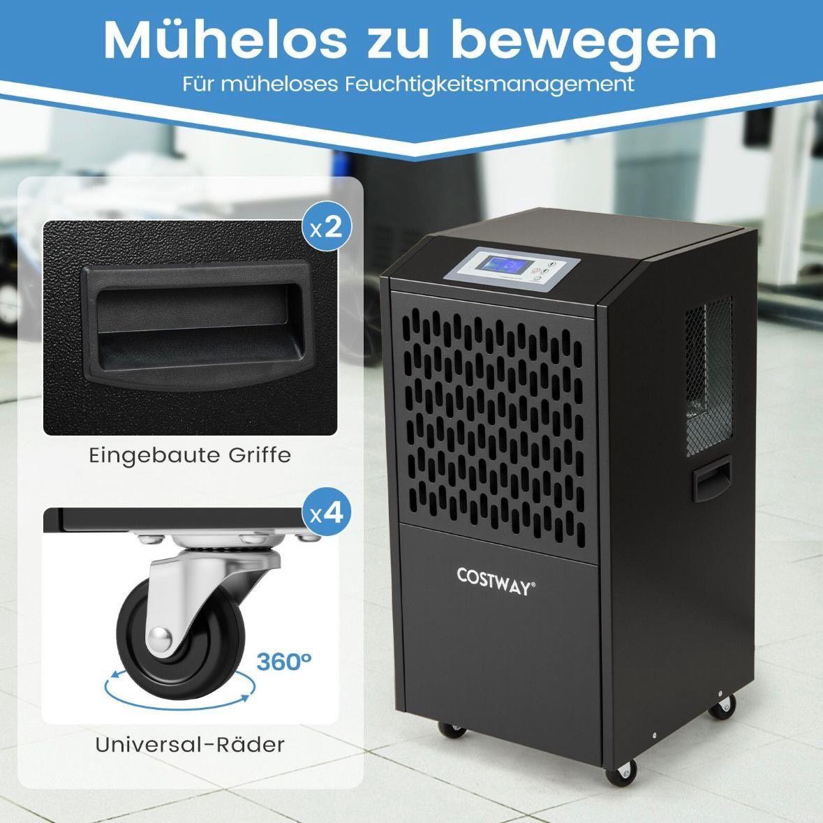 Industrieller Luftentfeuchter Bautrockner 118L Metall Gewerbe