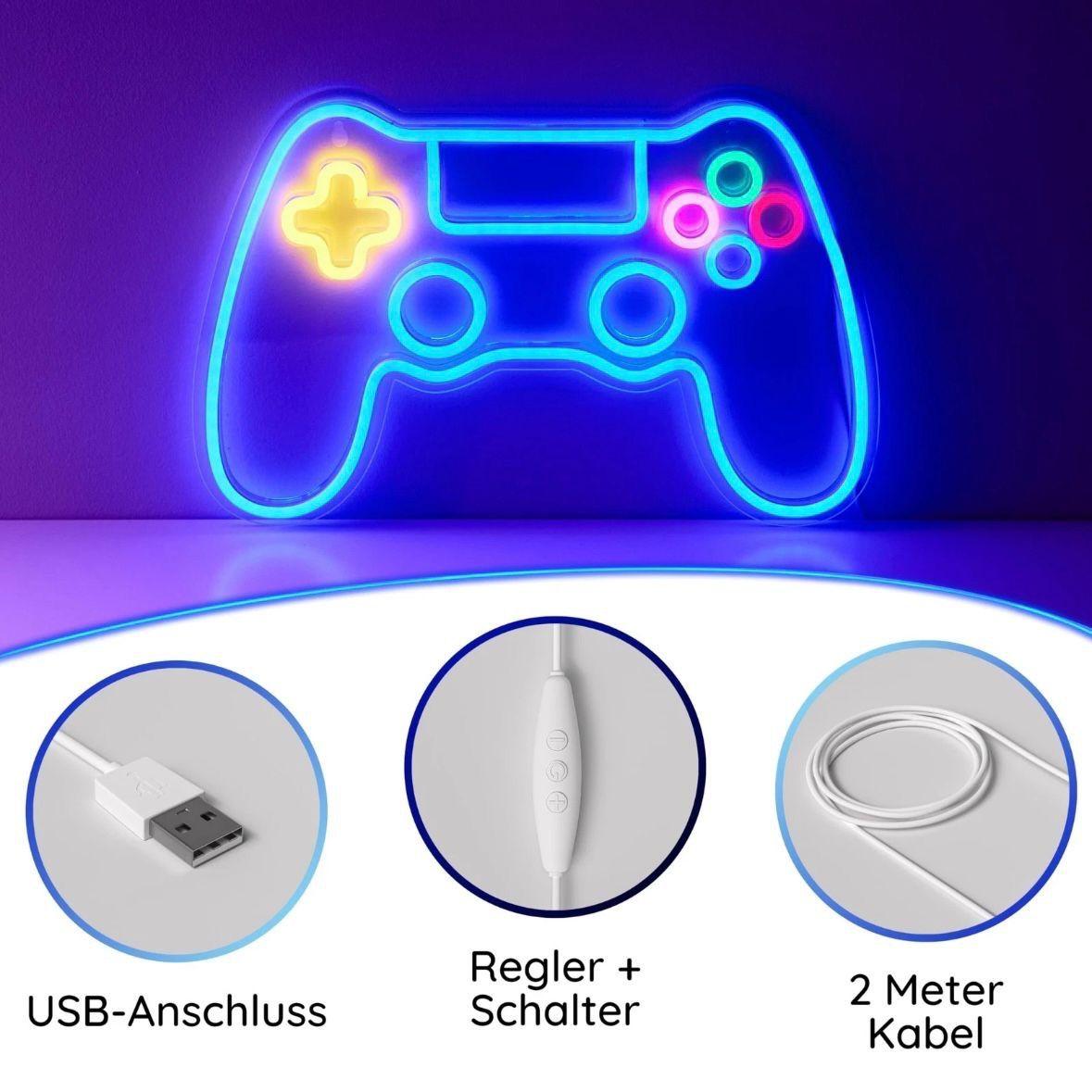 LED Neon Schild Gamepad