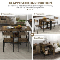 Klapptisch ausziehbar mit Regal