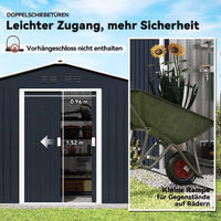 Gerätehaus Metall 4,9 m² Gartenhaus Stahl Geräte Schuppen