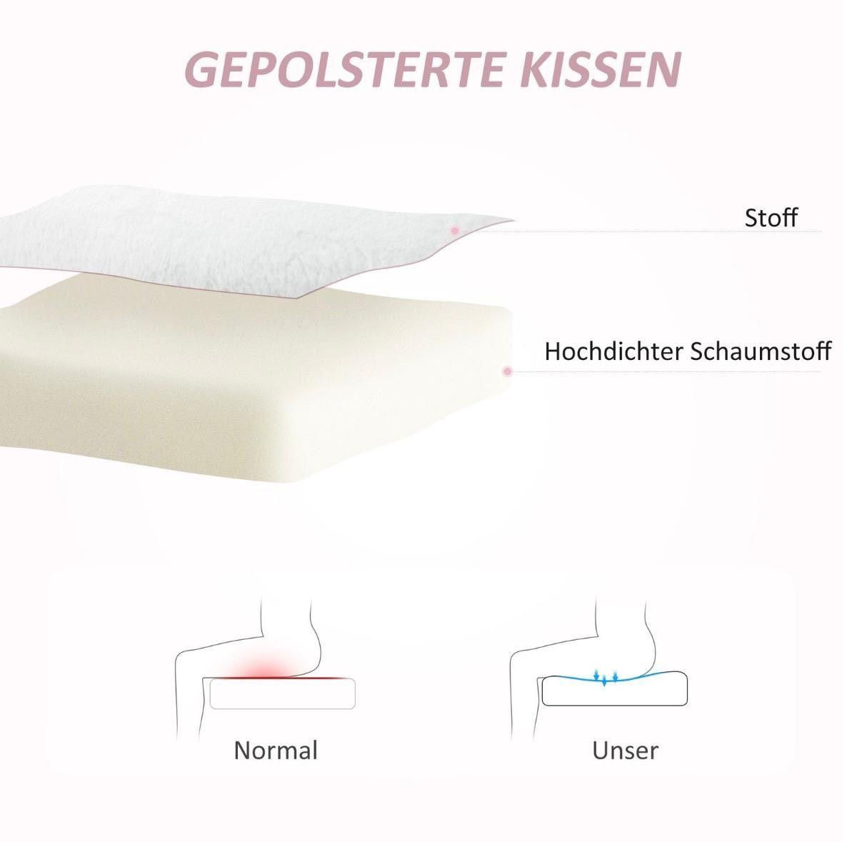 Bürostuhl Hasenohren Flauschiger Drehstuhl höhenverstellbar mit Kunstfell