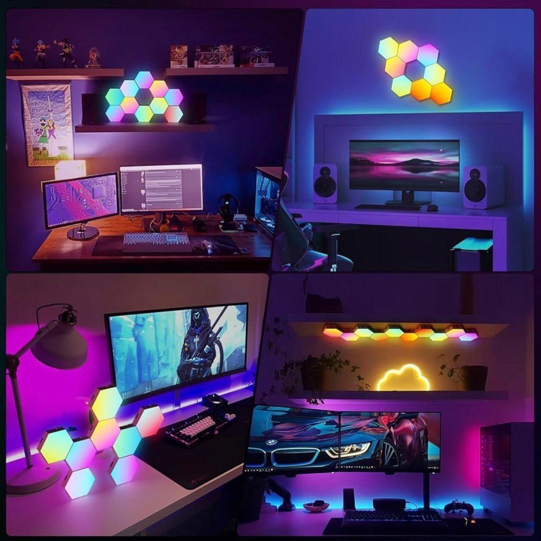 LED Hexagon Wandleuchte RGB