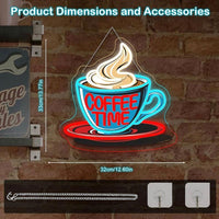 LED Neon Schild Kaffee Zeit (Coffee Time)
