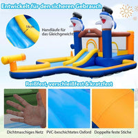 Aufblasbare Hüpfburg mit Wasserrutsche & Pool – Kinder Spielburg Garten