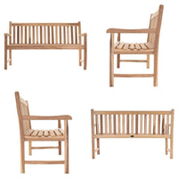 Teak Gartenbank 3 Sitzer Holzbank 150cm