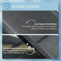 Hunderampe Auto Klappbar 158 cm Einstiegshilfe Haustier