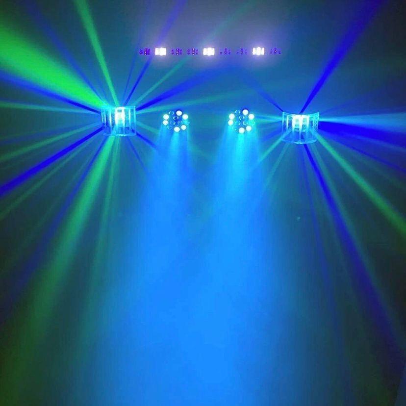 LED Bühnenlicht Set mit Stativ 2×PAR + 2×Derby RGBW
